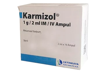 KARMIZOL 1 G/2 ml IM/IV 10 ampül kutu görseli