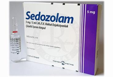 SEDOZOLAM 5 mg/5 ml 5 ampül kutu görseli