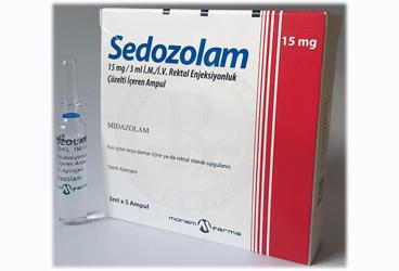 SEDOZOLAM 15 mg/3 ml 5 ampül kutu görseli