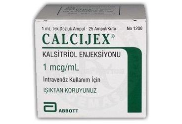 CALCIJEX 1 mcg/ml IV 1 ml x 25 ampül/kutu kutu görseli
