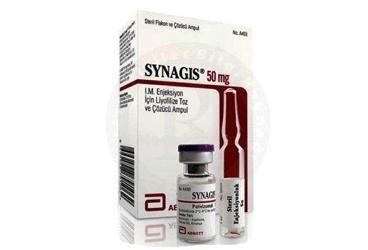 SYNAGIS 50 mg/ml IM enjeksiyon için liyofilize toz içeren 1 flakon kutu görseli