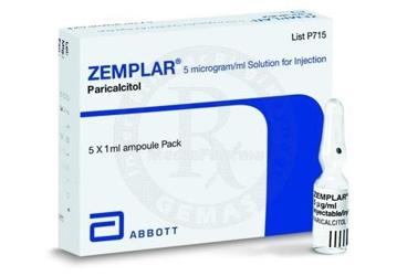 ZEMPLAR 5 mcg/ml enjeksiyonluk çözelti içeren ampül 1 ml 5 ampül {Abbvie} kutu görseli