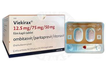 VIEKIRAX 12.5/75/50 mg 56 film kaplı tablet kutu görseli
