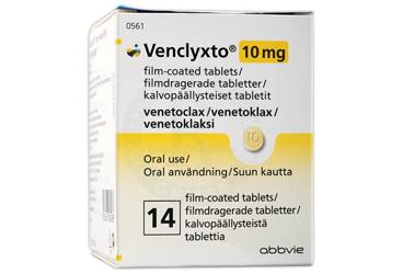 VENCLXTO 10 mg 14 film kaplı tablet kutu görseli