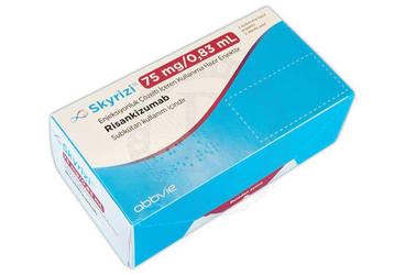 SKYRIZI 75 mg/0.83 ml enjeksiyonluk çözelti içeren kullanımahazır enjektör (2 adet) kutu görseli