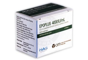EPOPLUS 4000 IU/ml SC/IV enjeksiyon için çözelti içeren 6 flakon kutu görseli