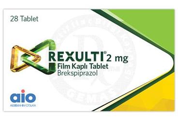 REXULTI 2 mg film kaplı tablet (28 adet) kutu görseli