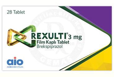 REXULTI 3 mg film kaplı tablet (28 adet) kutu görseli