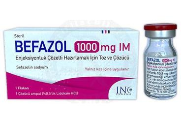 BEFAZOL 1000 mg IM enjeksiyonluk çözelti hazırlamak için toz ve çözücü kutu görseli
