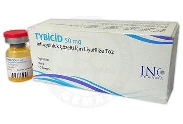 TYBICID 50 mg infüzyonluk çözelti için liyofilize toz (10 adet) kutu görseli