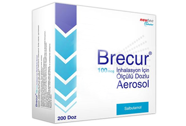 BRECUR 100 mcg inhilasyon için ölçülü dozlu aerosol 200 doz { Neutec Inhaler } kutu görseli