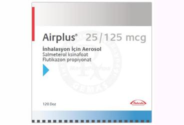 AIRPLUS 25/125 mcg inhilasyon için ölçülü dozlu aerosol 120 doz kutu görseli