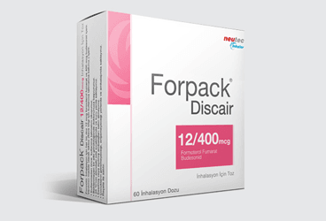 FORPACK 12/400 mcg DISCAIR inhilasyon için toz (60 doz) kutu görseli