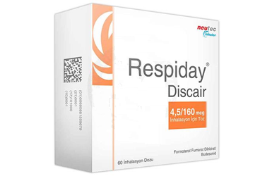 RESPIDAY DISCAIR 4.5/160 mcg inhilasyon için toz (60 doz) kutu görseli