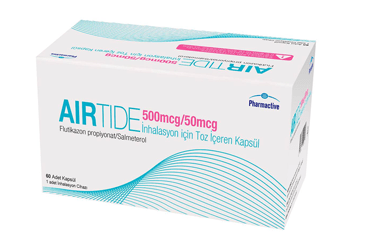 AIRTIDE 500 mcg/50 mcg inhilasyon için toz içeren kapsül kutu görseli