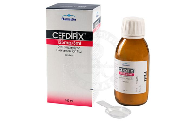 CEFDIFIX 125 mg/5 ml oral süspansiyon için toz (125 CC şişe) kutu görseli
