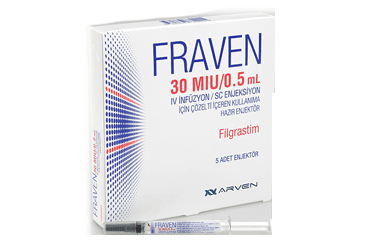 FRAVEN 30 miu/0.5 ml IV infüzyon/SC enjeksiyon için çözelti içeren kullanıma hazır 5 enjektör kutu görseli