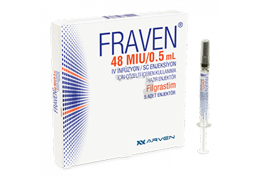 FRAVEN 48 miu/0.5 ml IV infüzyon/SC enjeksiyon için çözelti içeren kullanımahazır enjektör (5 enjektör) kutu görseli
