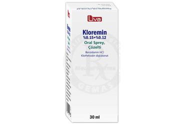 KLOREMIN oral sprey 30 ml { Liva İlaç } kutu görseli
