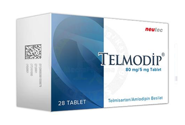 TELMODIP 80 mg/5 mg 28 tablet { Neutec Inhaler } kutu görseli