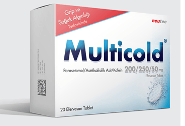 MULTICOLD 200/250/50 mg 30 efervesan tablet { Neutec Inhaler } kutu görseli
