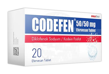 CODEFEN 50/50 mg 20 efervesan tablet { Neutec Inhaler } kutu görseli