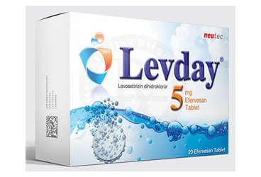 LEVDAY 5 mg 20 efervesan tablet { Neutec Inhaler } kutu görseli