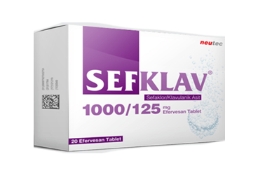 SEFKLAV 1000/125 mg 20 efervesan tablet { 8680881024795 } kutu görseli
