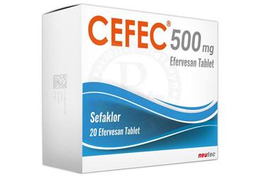CEFEC 500 mg 20 efervesan tablet kutu görseli