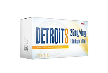 DETROITS 25mg/8MG film kaplı tablet (14 tablet) kutu görseli