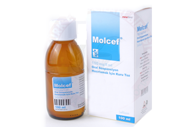 MOLCEF 200 mg/5 ml oral süspansiyon hazırlamak için kuru toz 100 ml kutu görseli
