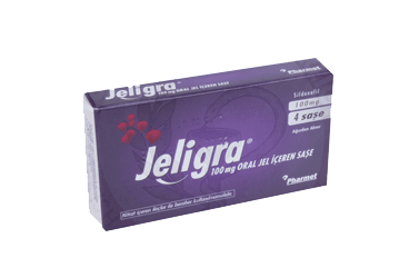 JELIGRA 50 mg oral jel içeren 4 saşe kutu görseli