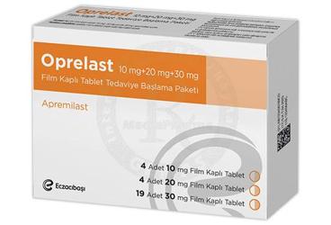 OPRELAST 10 MG+20 MG+30 mg film kaplı tablet tedaviYE BASLAMA paketi (4+4+19) kutu görseli