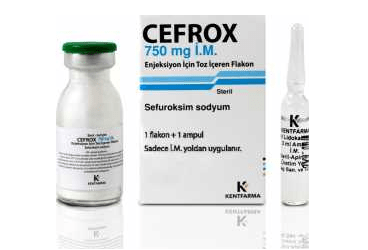CEFROX 750 mg IM enjeksiyon için toz içeren flakon kutu görseli