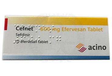 CEFNET 600 mg 10 efervesan tablet { Neutec Toplam Kalite } kutu görseli