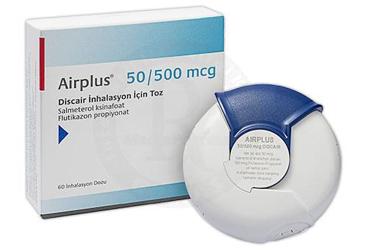 AIRPLUS 50/500 mcg DISCAIR inhilasyon için toz 60 doz { Neutec Toplam Kalite } kutu görseli
