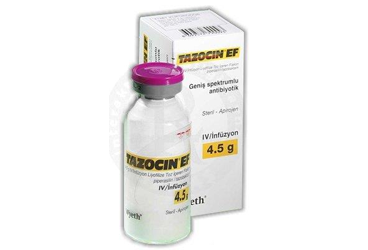 TAZOCIN EF 4.5 G IV infüzyon liyofilize toz içeren flakon kutu görseli