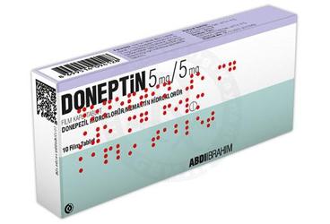 DONEPTIN 5 mg/5 mg 10 film kaplı tablet kutu görseli