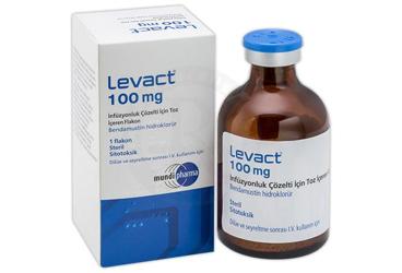 LEVACT 25 mg infüzyonluk çözelti için toz içeren 1 flakon kutu görseli
