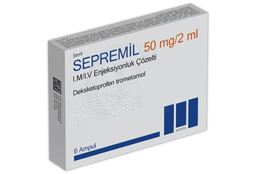 SEPREMIL 50 mg/2 ml I.M./I.V. enjeksiyonluk çözelti (6 ampül) kutu görseli
