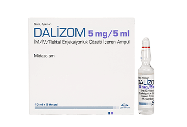 DALIZOM 5 mg/5ml IM/IV rektal enjeksiyonluk/infüzyonluk çözelti (5 ampül) kutu görseli