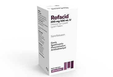ROFACID 200 mg/100 ml IV infüzyon için çözelti içeren flakon { Menta-Pharma } kutu görseli