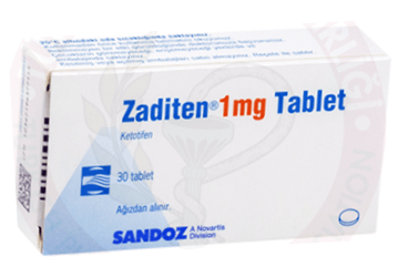 ZADITEN 1 mg 30 tablet { Sandoz } kutu görseli