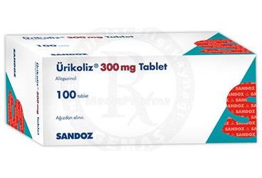 URIKOLIZ 300 mg tablet (100 tablet) kutu görseli
