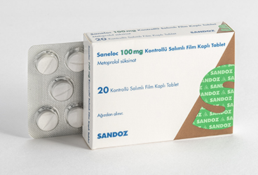 SANELOC 100 mg değiştirilmiş salımlı film kaplı tablet(20 tablet) kutu görseli