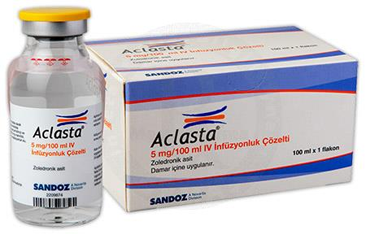 ACLASTA 5mg/100 ml IV infüzyon çözeltisi { Sandoz } kutu görseli
