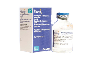 KIOVIG 2.5 gr/25 ml IV infüzyon/SC kullanım için çözelti içeren flakon kutu görseli