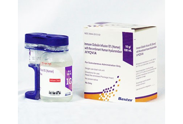 HYQVIA 10 G / 100 ml SC kullanım için infüzyonluk çözelti içeren flakon (2 flakon) kutu görseli