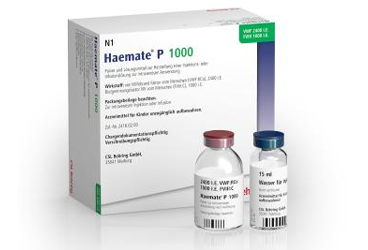 HAEMATE-P FAKTOR VIII 1000 IU IV infüzyon için liyofilize toz içeren 1 flakon { CSL Behring } kutu görseli