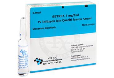 SETREX 3mg/3ml IV infüzyon için çözelti içeren ampül (5 ampül) { Hta İlaç } kutu görseli